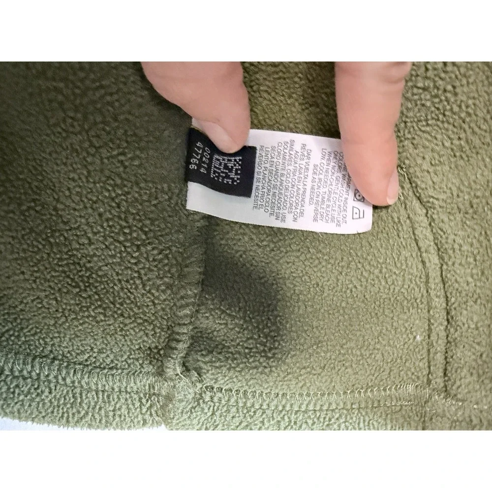CAT Caterpillar Kids Fleece Vest Green Full Zip Size 10/12